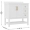 Flash Furniture Vega 36-in. Vanity w/Sink, Storage Cabinet w/Soft Close Doors, Open Shelf and 3 Drawers, White/Gold FS-VEGA36-KD-WH-GLD-GG - alternate 5